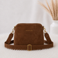 Crossbody-Bag in Wildleder-Optik - braun