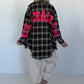 Peace & Love flannel shirt - black-multicolored