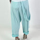 Baggy trousers with wrap - turquoise