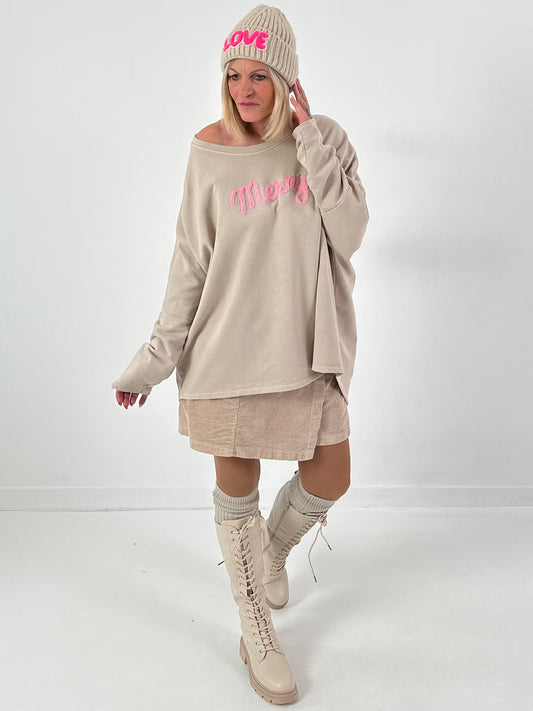 Sweatshirt model "Merry Mood" - beige