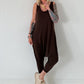 Jumpsuit mit Nieten - mokka