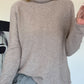 Basic Rollkragenpullover - taupe