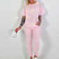 Blouse met pofmouwen - roze