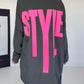 Oversized Shirt Style - anthracite