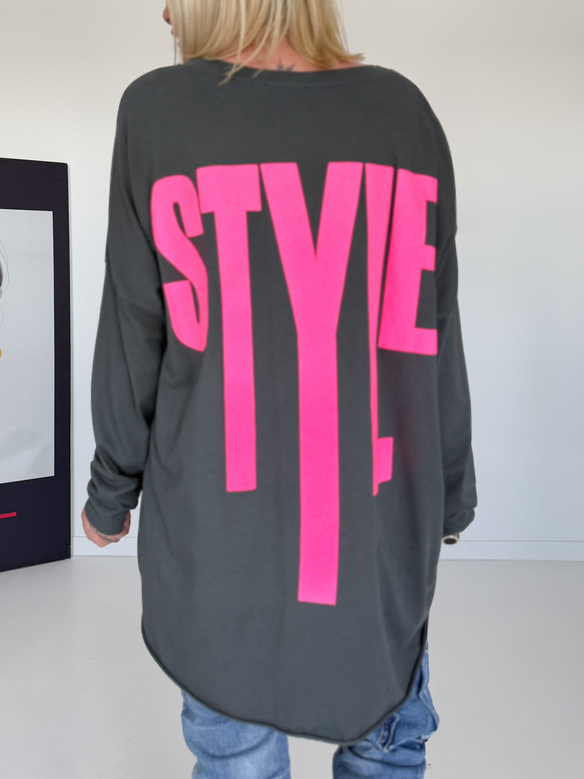 Oversized Shirt Style - anthracite