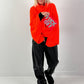 Poncho Pullover Model "Soul Warmer" - orange