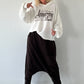 Haremhose mit Knopfdetails - mokka