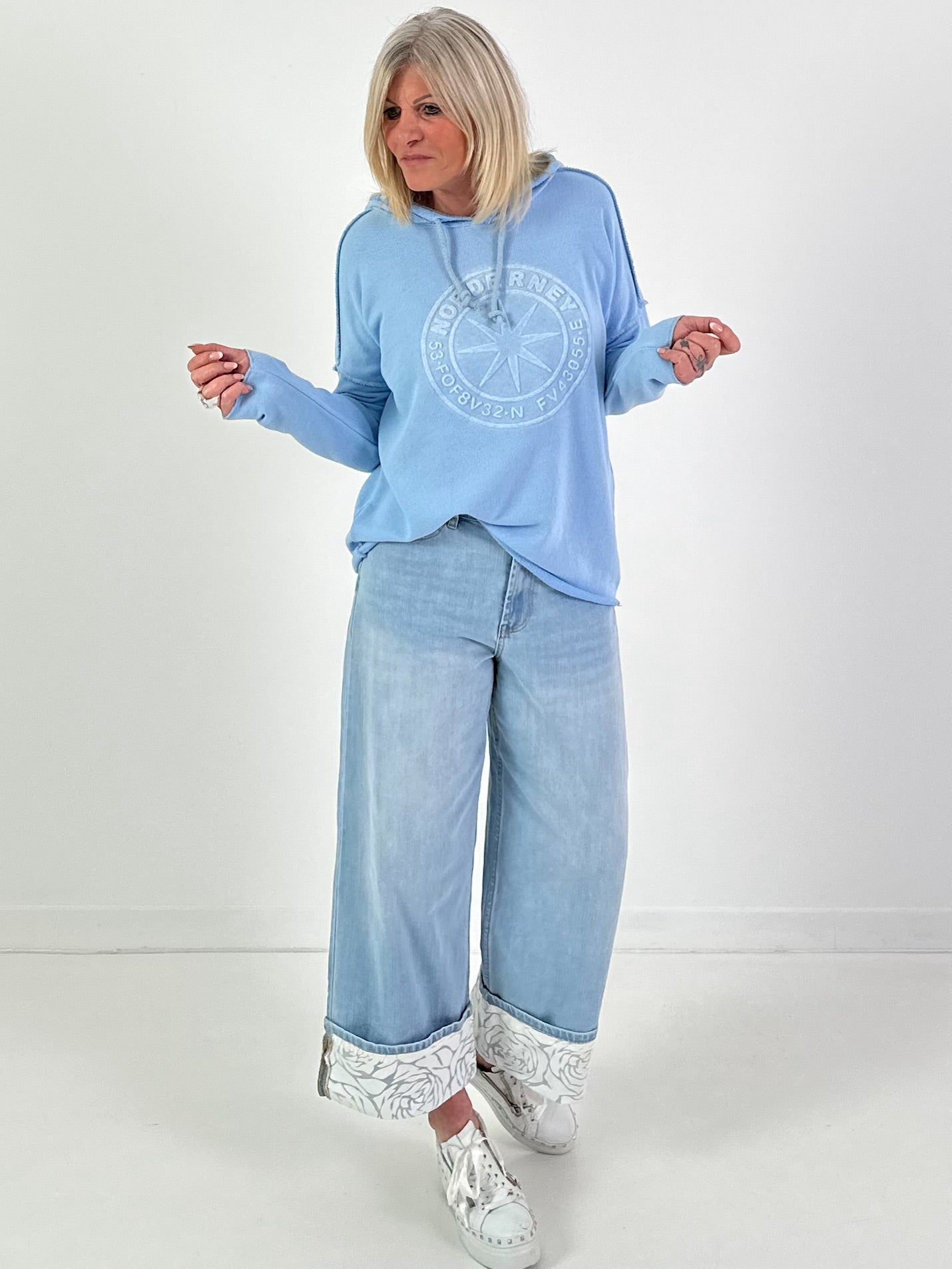 Hoodie Modell "Norderney" - hellblau