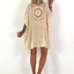 Ibiza Tunic with Crochet Insert - beige
