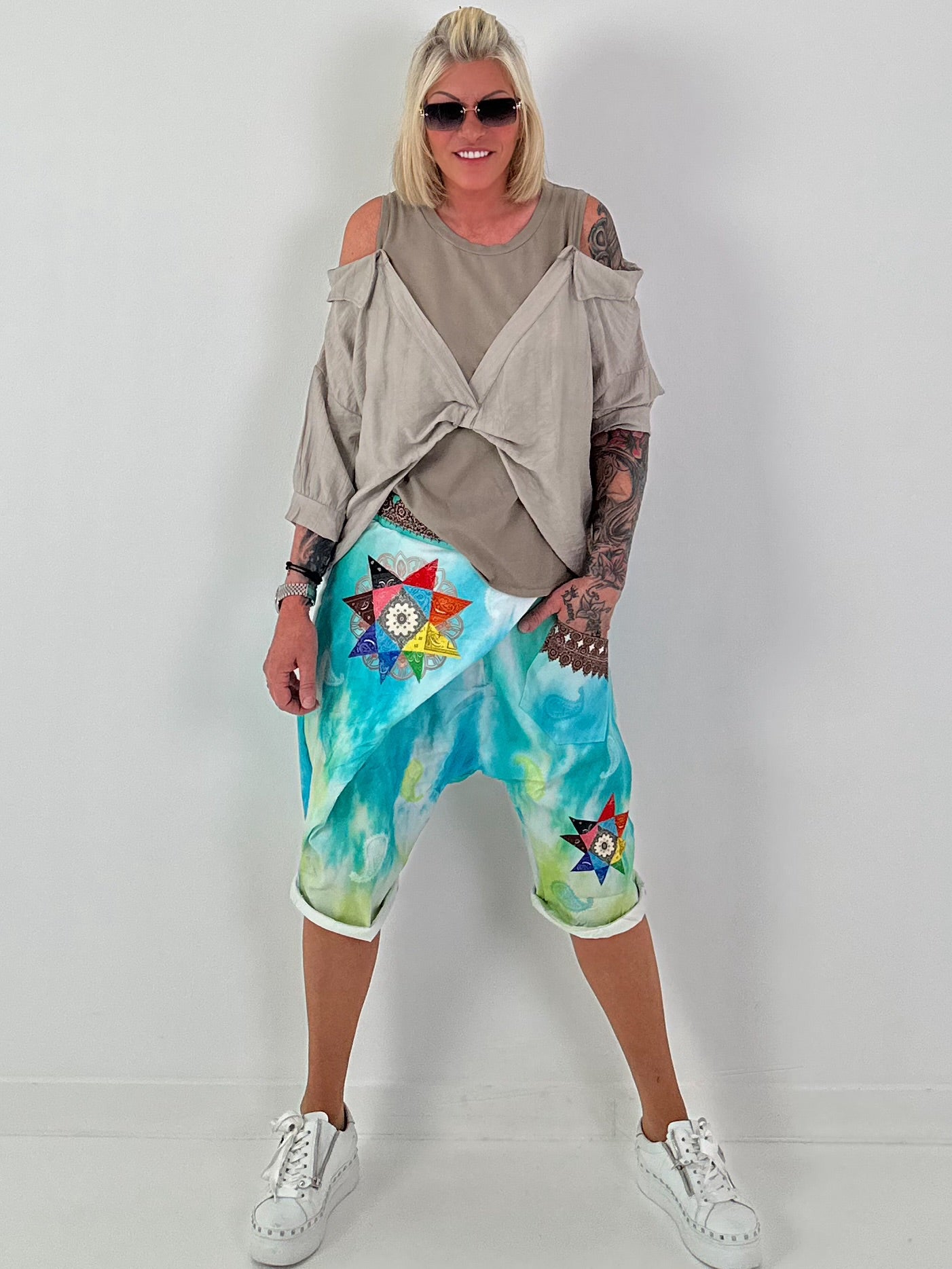 Tunika mit integrierten Top - taupe