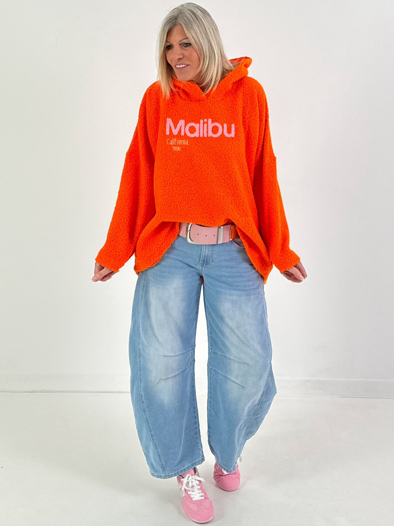 Bouclé Hoodie Malibu - orange