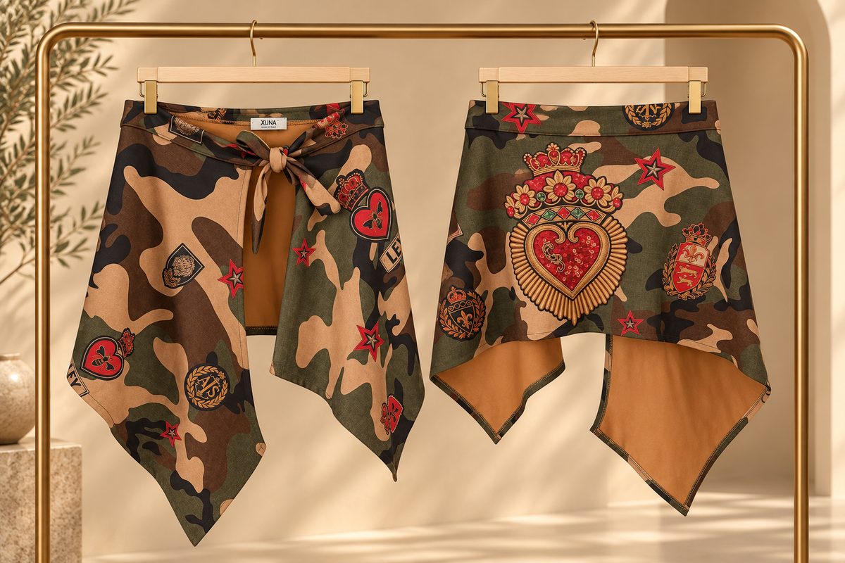 Waist Wrap in Wildlederoptik Royal Camouflage - mehrfarbig