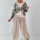 Tunic with integrated top - camouflage-beige-khaki