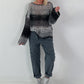 Grobstrickpullover mit Farbverlauf  - anthrazit-mehrfarbig