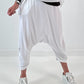 Sweatshirt Baggy met pijpverzameling - wit