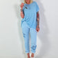 T-Shirt with Back Tie - Light Blue