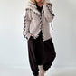 Cozy Cardigan with Oversized Faux Fur Collar - Taupe