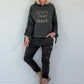Hoodie Don´t Overthink - anthrazit