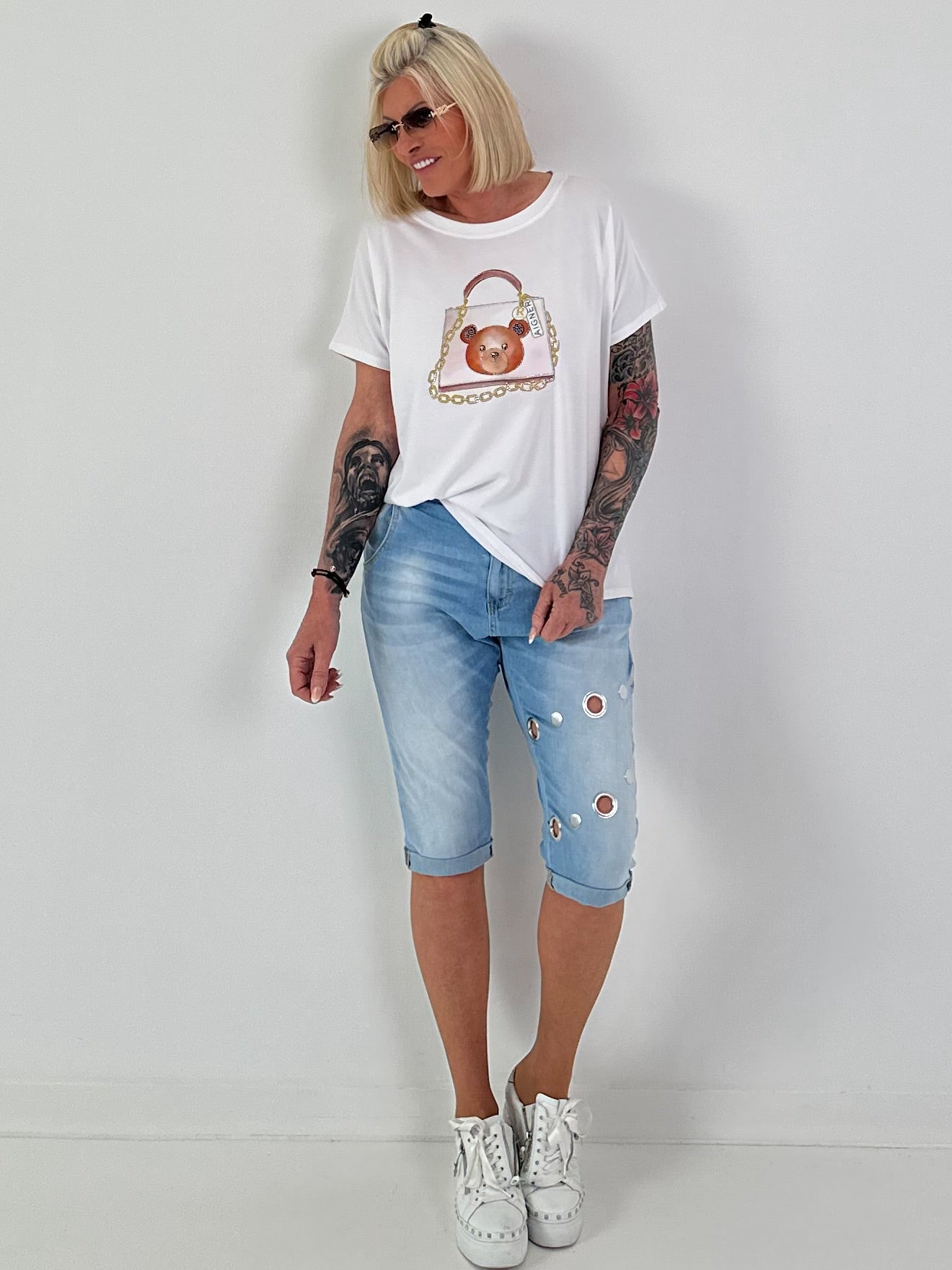 T-Shirt Bag & Bear - white