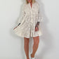 Tunic/Dress with Floral Pattern - Beige
