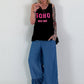 Top with Flounce SOHO - black