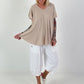 Light structured T-shirt - beige
