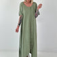 T-Shirt Kleid mit Ösen -khaki