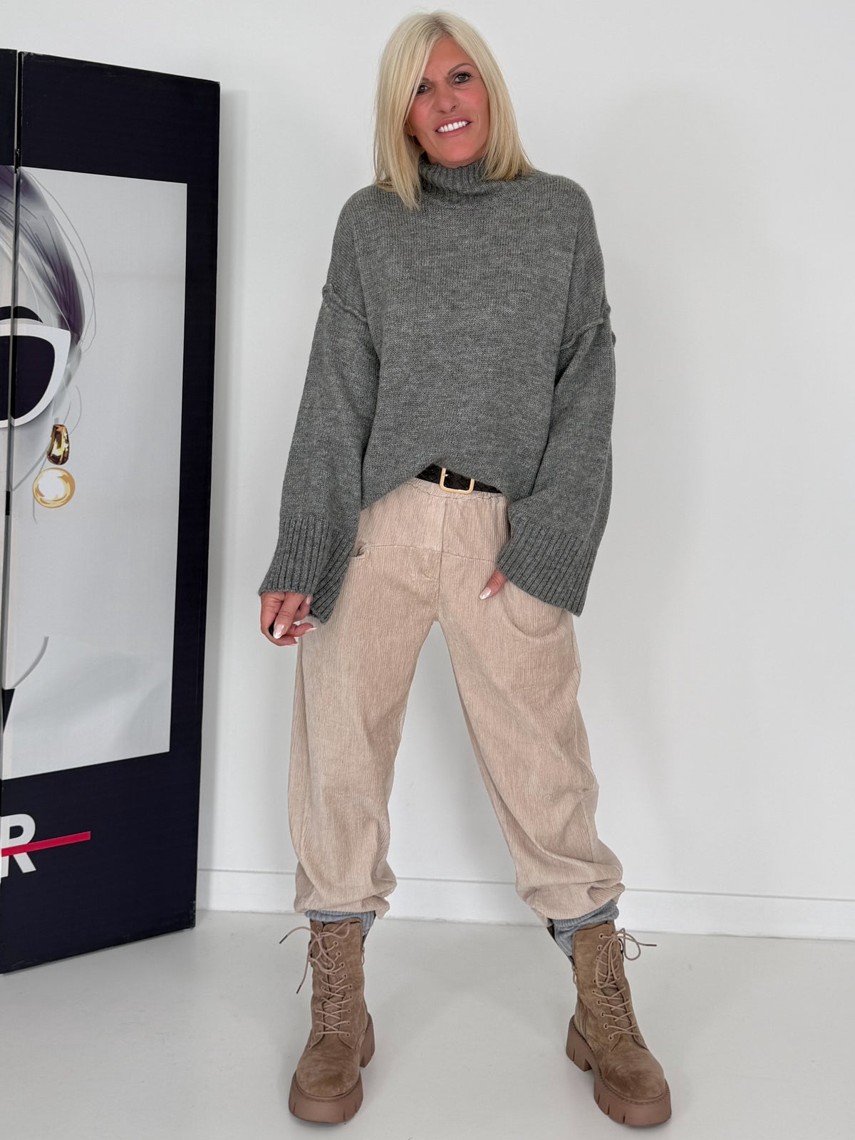 Cozy Turtleneck Sweater - anthracite