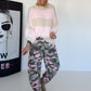 Cozy striped sweater - beige-rose