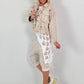 Jeansjacke in Destroyed Optik - beige