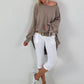 Oversized T-shirt with back print - taupe