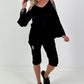 Shorts with patches - black