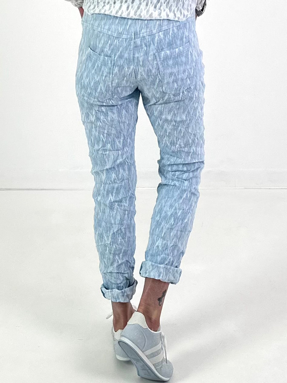 Hose mit Muster - hellblau