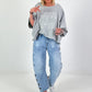 Oversized Shirt Normal is Boring - Grey
