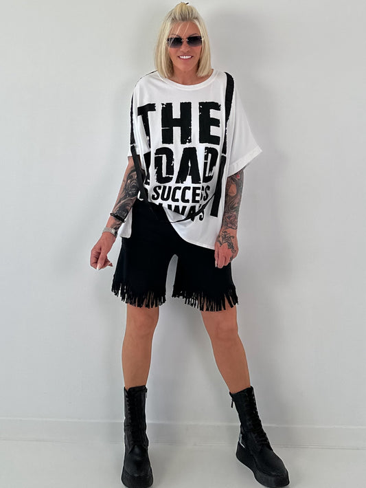 Oversized T-Shirt Road of Succsess - weiss