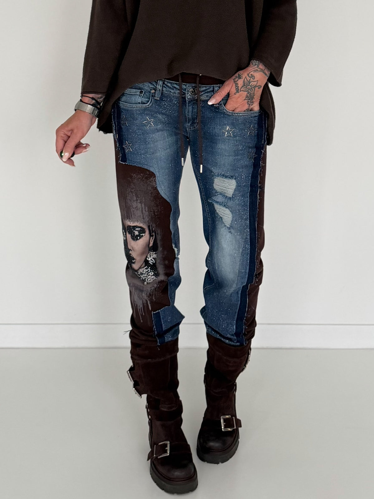 Jogg-Jeans Woman - denim-mokka