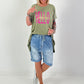 Long T-Shirt Hello Sunshine - khaki