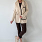 Blazer with statement patch - beige