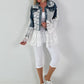 Ibiza Jeansjacke mit aufwendigen  Details - denim-weiss