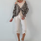 Tunika mit integrierten Top - Leo beige