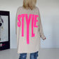 Oversized Shirt Style - beige