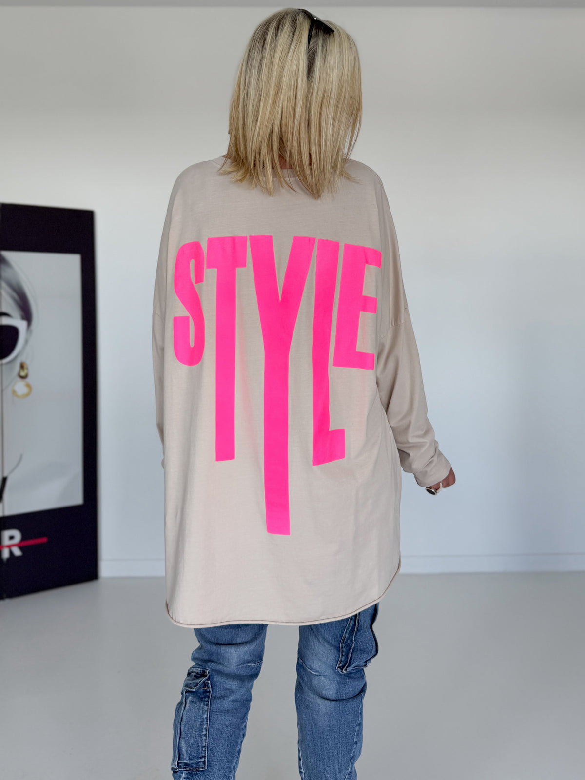Oversized Shirt Style - beige