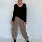 Basic Shirt mit V-Neck - schwarz
