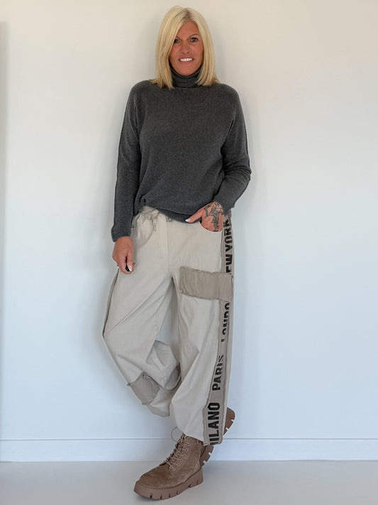 Basic Rollkragenpullover - anthrazit