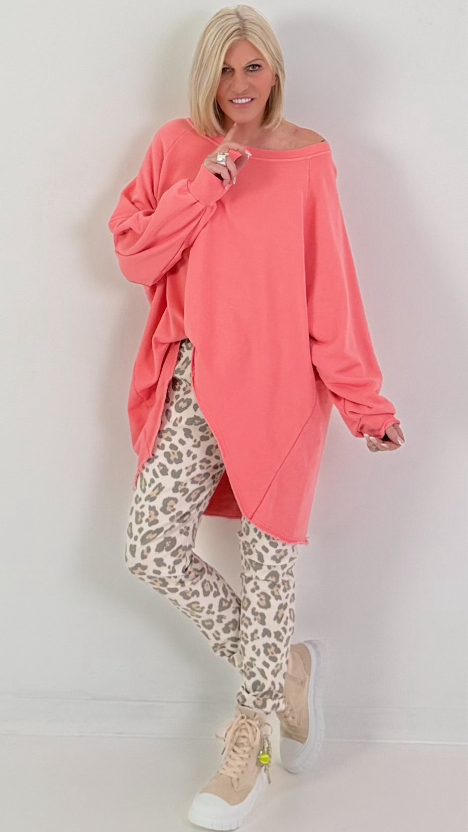 Oversized Sweater - koralle