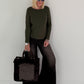 Weicher Basic Pullover - oliv
