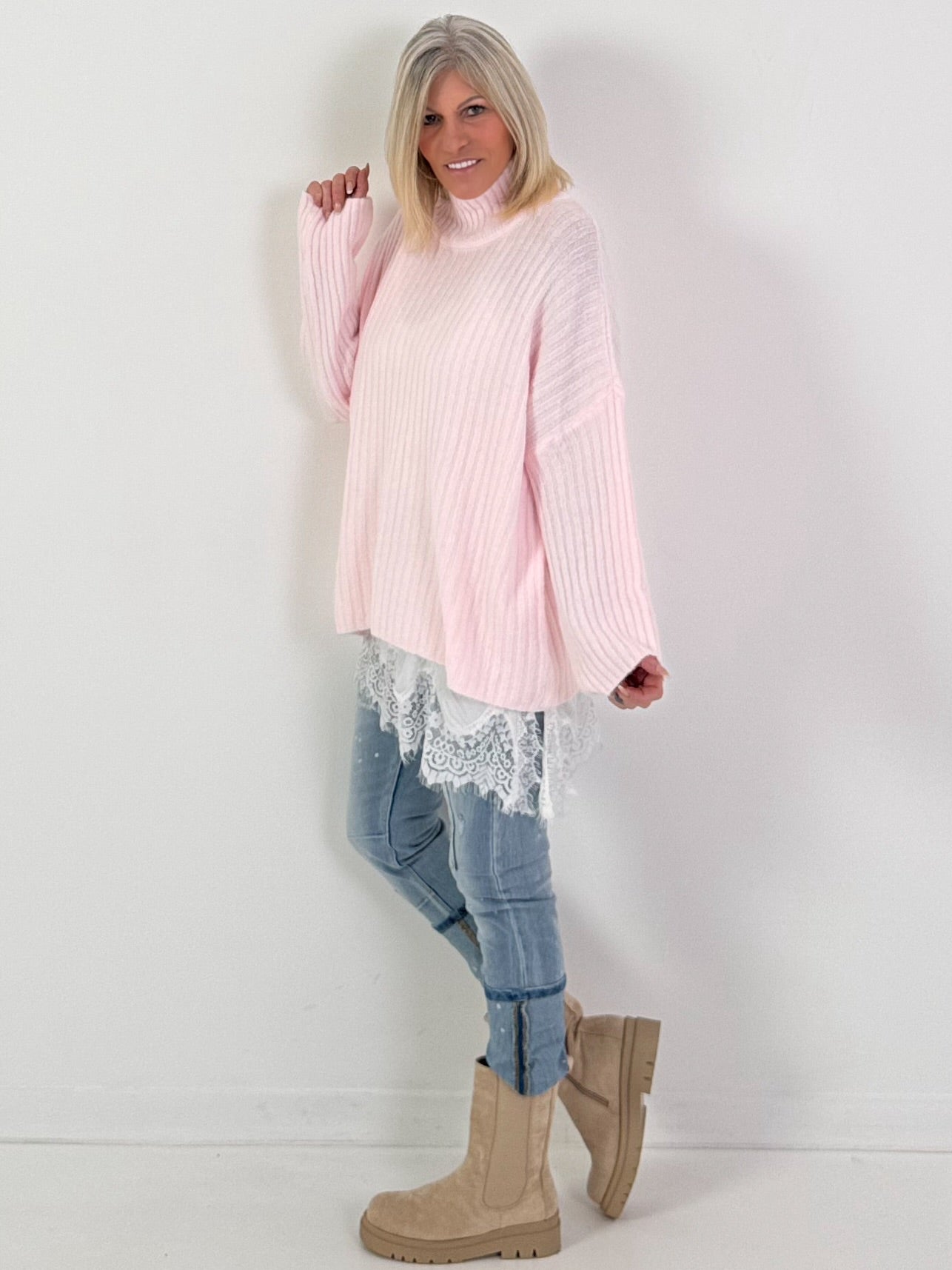 Pullover Modell "Feather Touch" - rosa