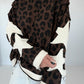 Sweatshirt mit All Over Leo-Print und trendigen Sternelementen - mokka