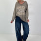 Oversized Shirt Unlock Your Dreams - Taupe