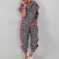 Overall mit kurzem Arm-leo- pink